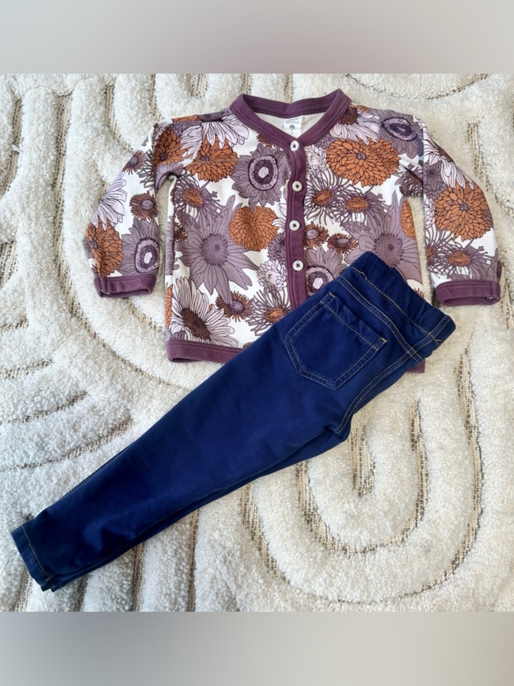 Kate Quinn Cardigan/Top and Tucker + Tate Blue Leggings | Size 2T